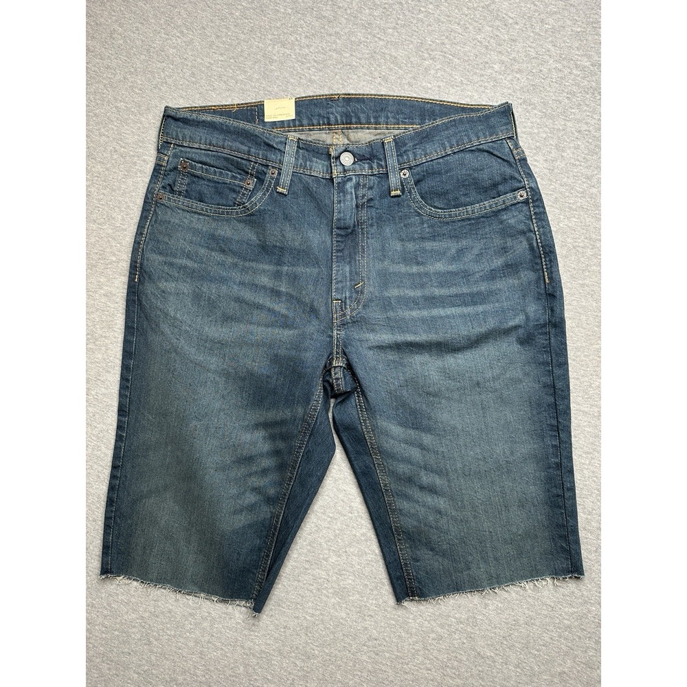 Levi's‎ 559 Relaxed cutoff Shorts Men's 33 Blue Denim Distressed